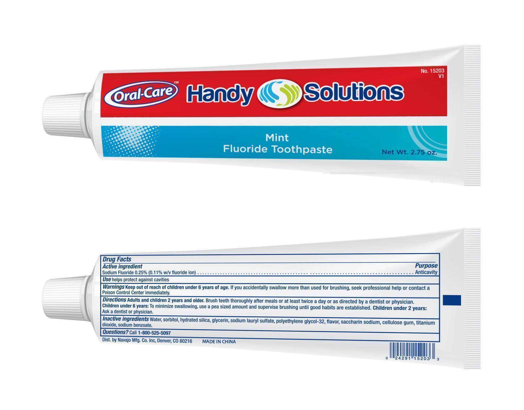 Pill image for Handy Solutions Mint Fluoride Toothpaste