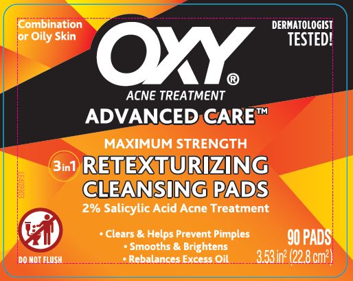 Pill image for Drug Facts - Oxy - Advanced Care 3 In 1 Retexturizzing Cleansing Pads