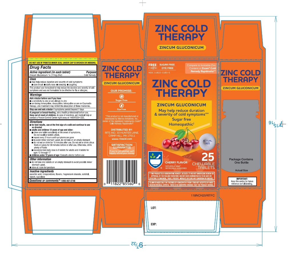 Pill image for Rite Aid Zinc Cold Therapy Chewable Tablets