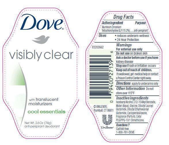 Pill image for Dove Visibly Clear Cool Essentials Antiperspirant Deodorant
