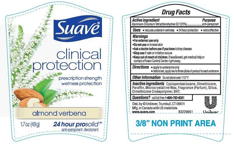 Pill image for Suave Clinical Protection Almond Verbena Antiperspirant Deodorant