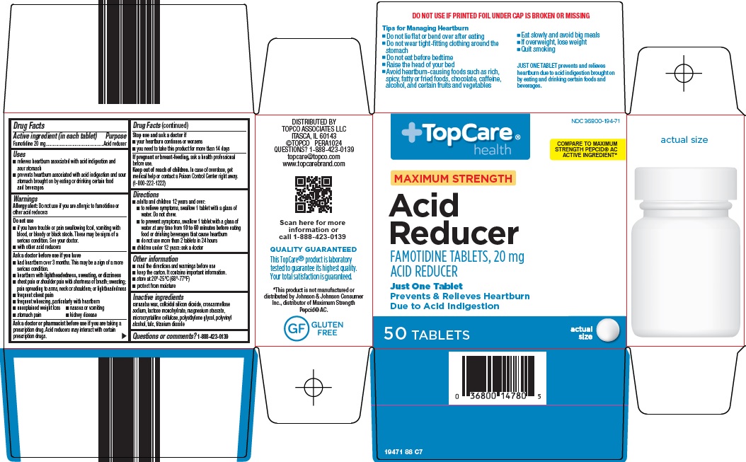 Pill image for Topco Associates Llc. Acid Reducer Drug Facts