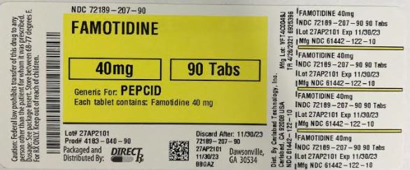Pill image for Famotidine