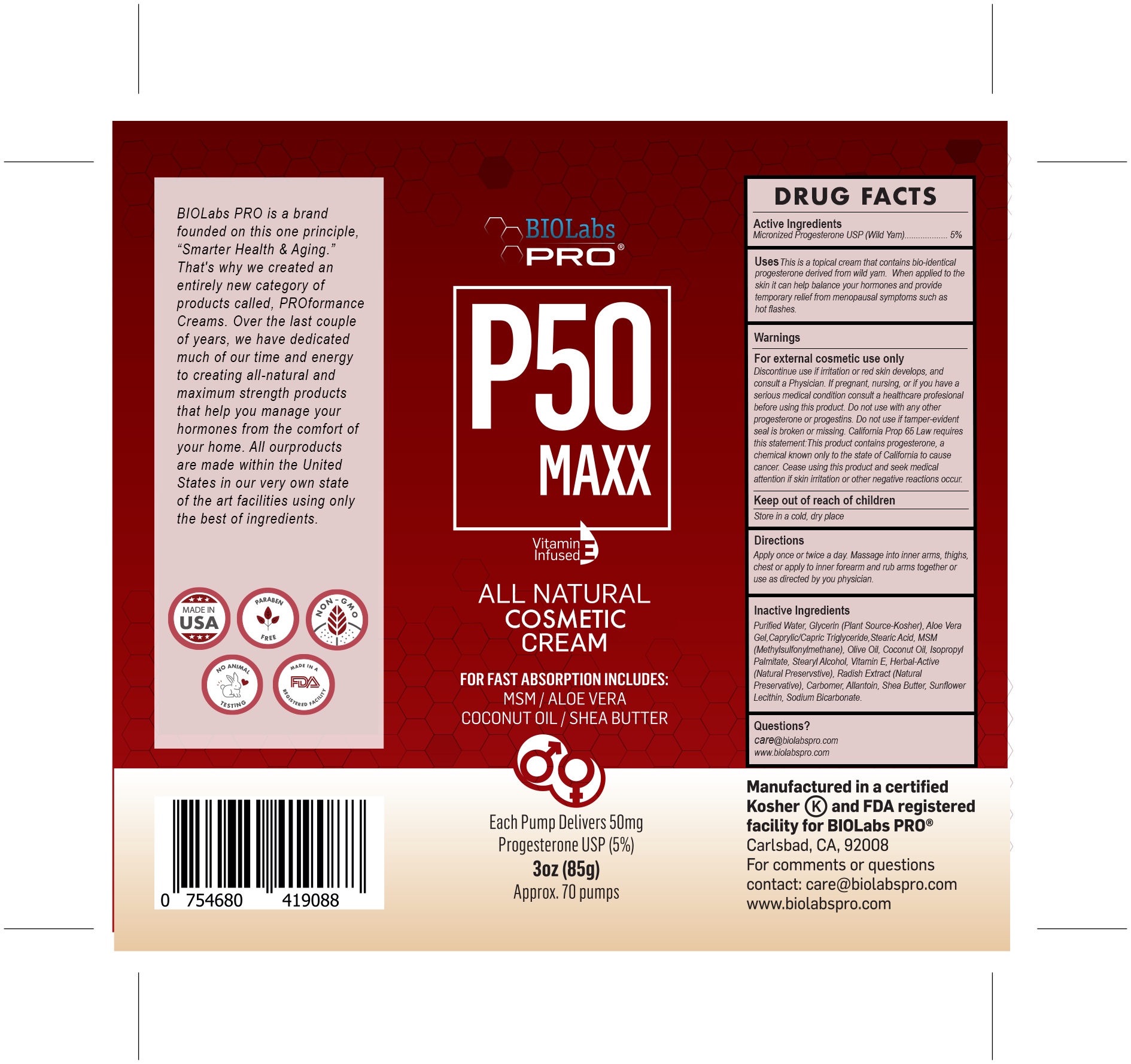 Pill image for P50 Progesterone Cream