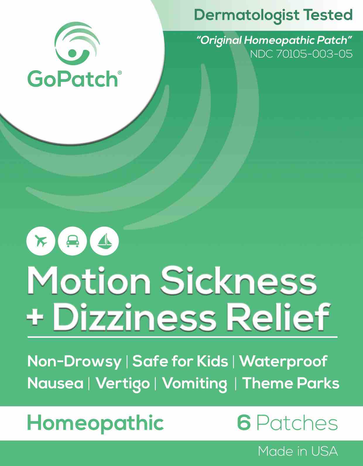 Pill image for Gopatch Motion Sickness And Dizziness Relief