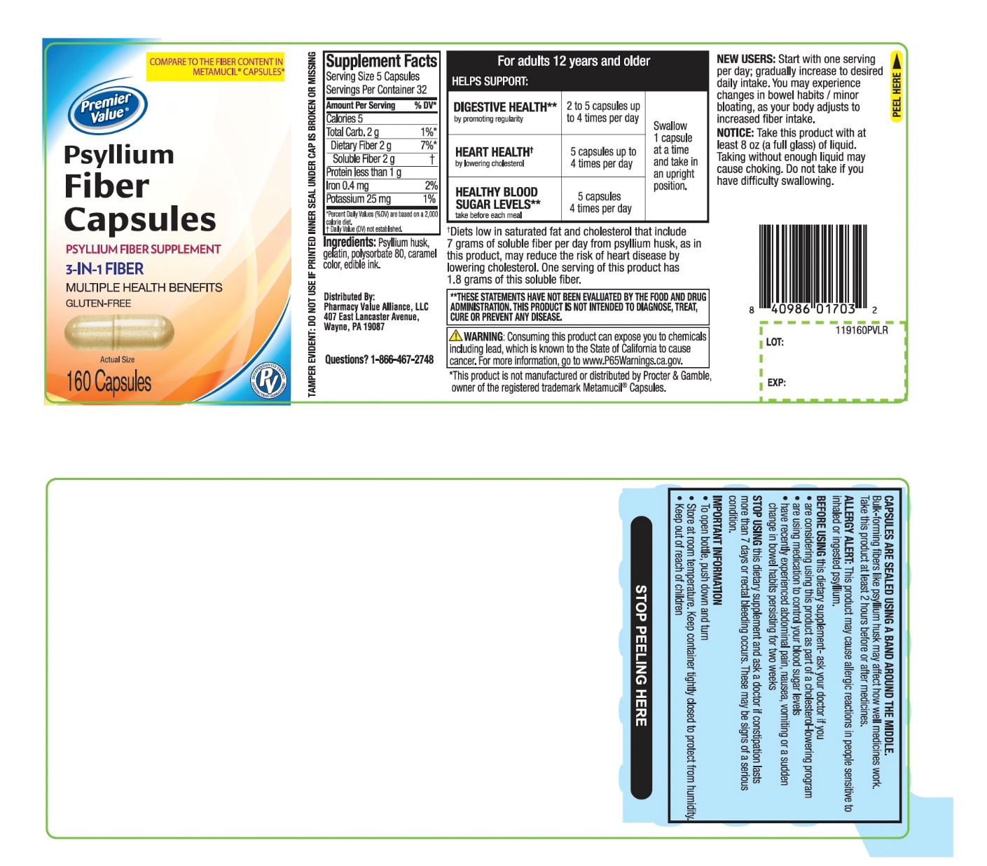 Pill image for Premier Value Fiber Capsules