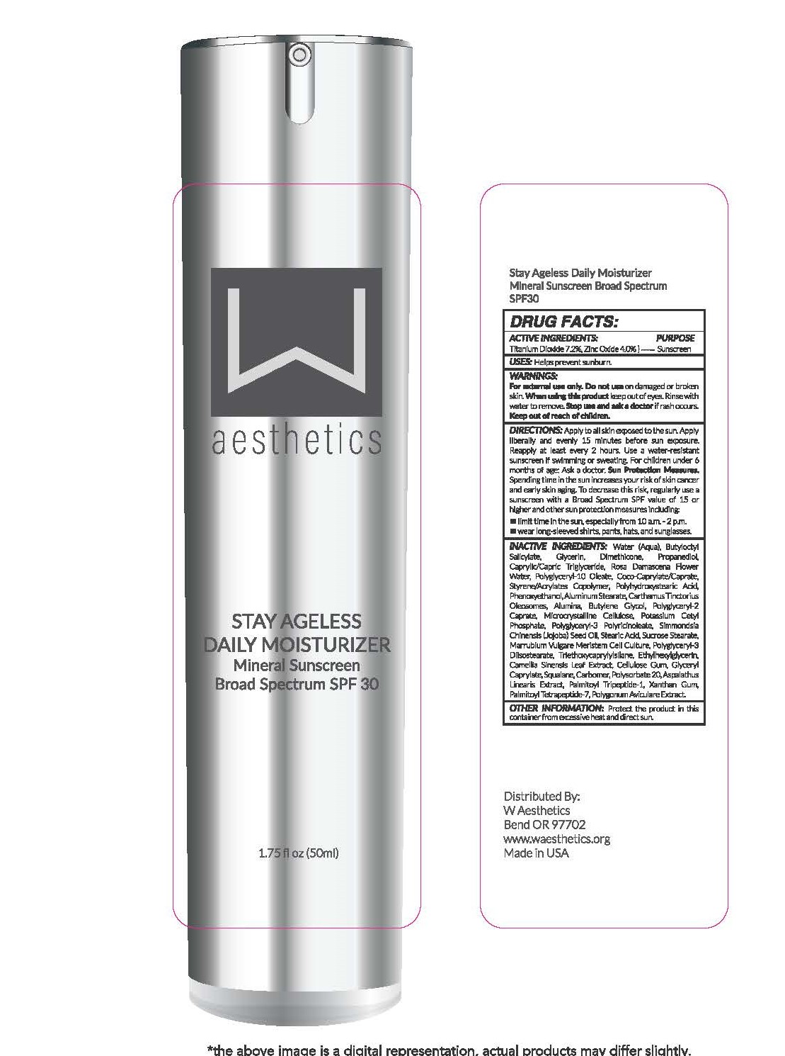 Pill image for Stay Ageless Daily Moisturizer Mineral Sunscreen Broad Spectrum Spf 30