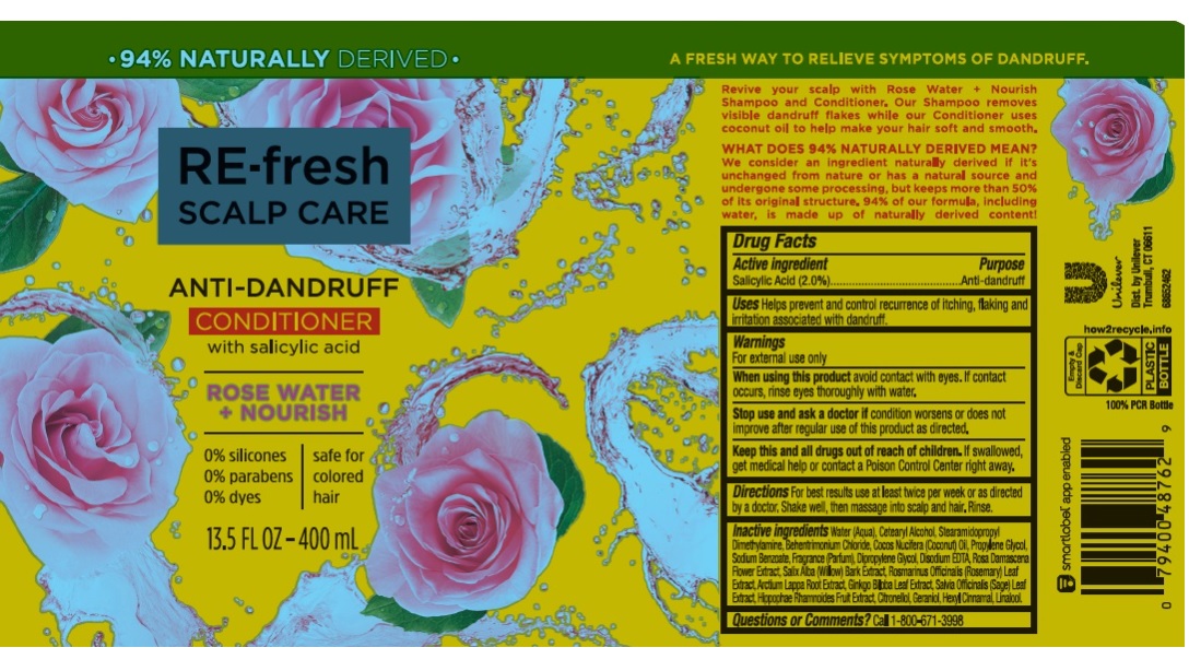 Pill image for re-fresh scalp care rose water + nourish anti-dandruff conditioner