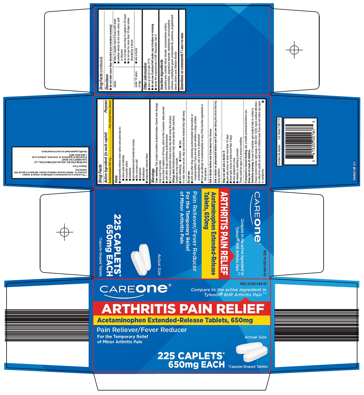 Pill image for American Sales Company Arthritis Pain Relief Drug Facts