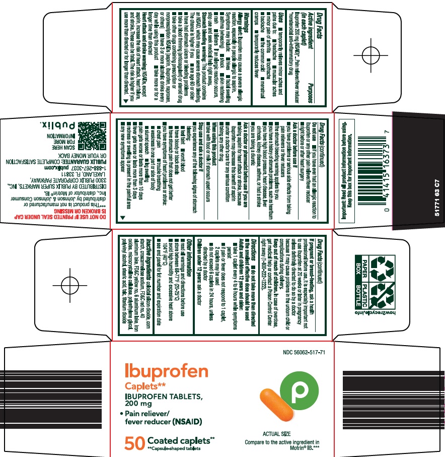 Pill image for Publix Super Markets, Inc. Ibuprofen Caplets Drug Facts