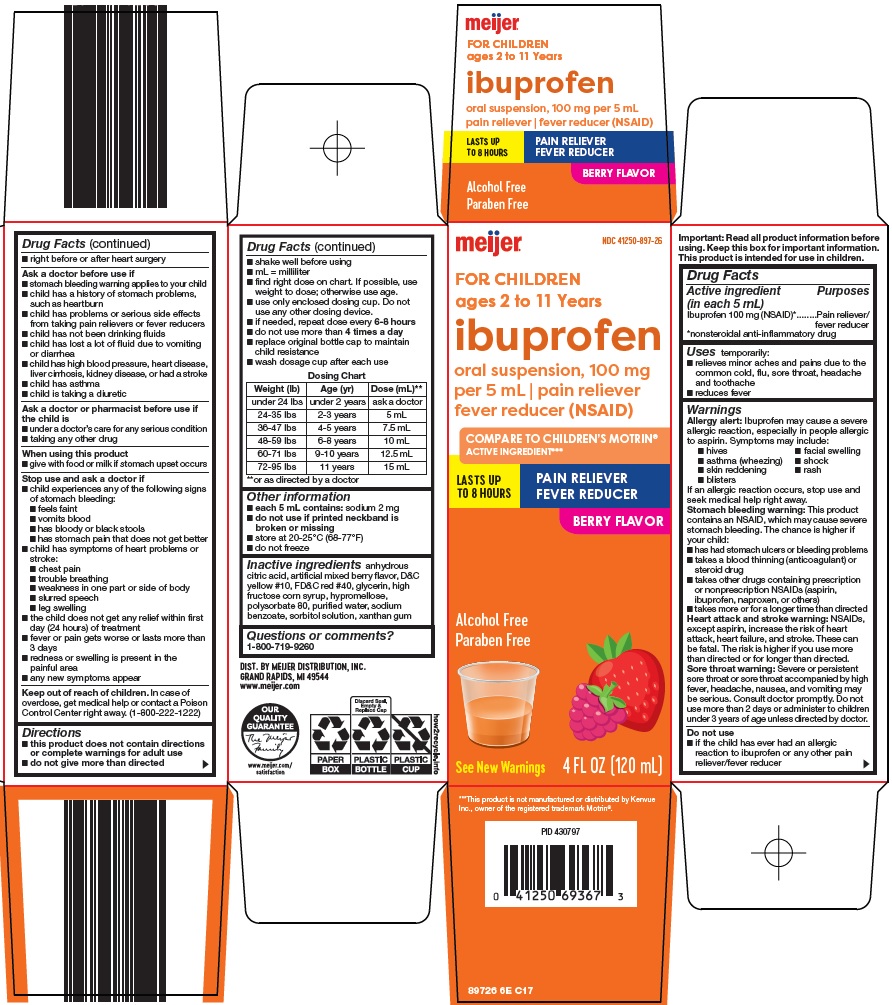 Pill image for Meijer Distribution, Inc. Children's Ibuprofen Oral Suspension Drug Facts