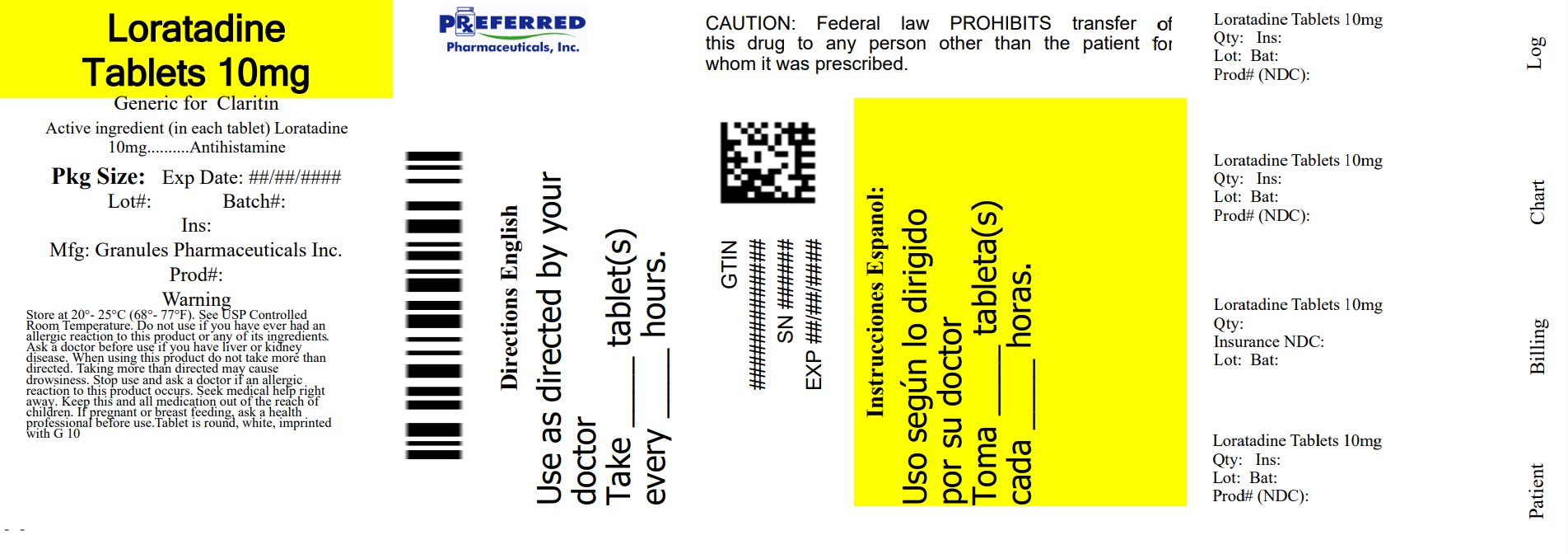 Pill image for Loratadine Tablets, 10 Mg