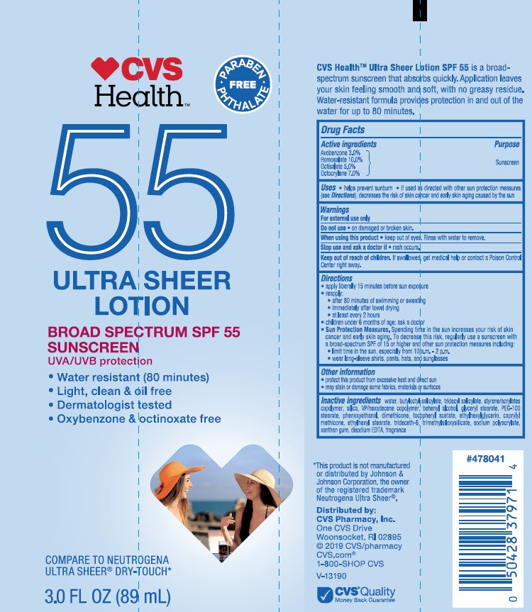 Pill image for cvs health spf 55 ultra sheer lotion