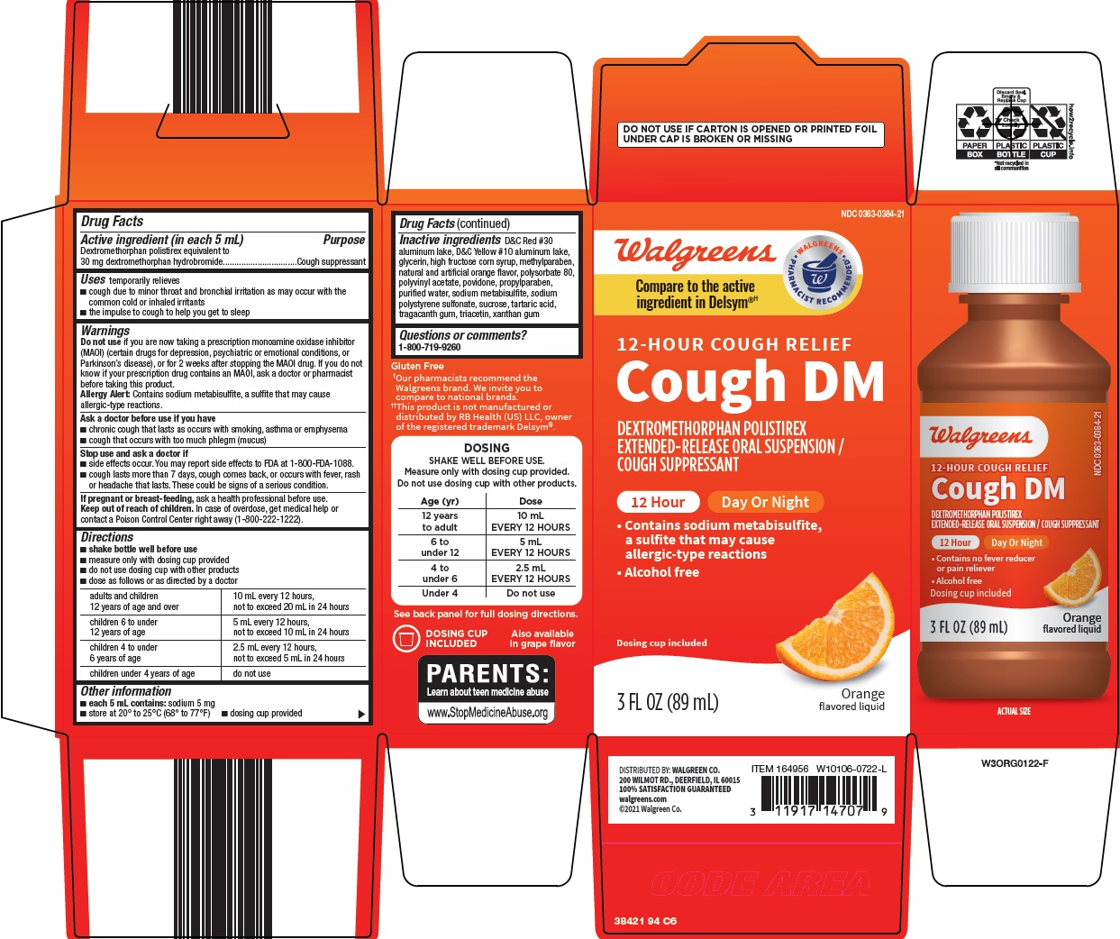 Pill image for Walgreen Co. Cough Dm Drug Facts