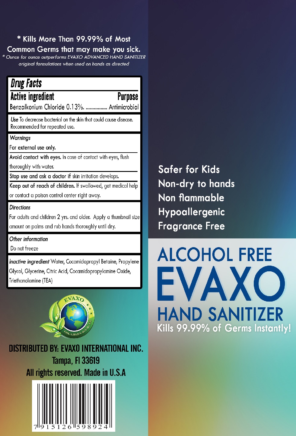 Pill image for Alcohol Free Evaxo Hand Sanitizer