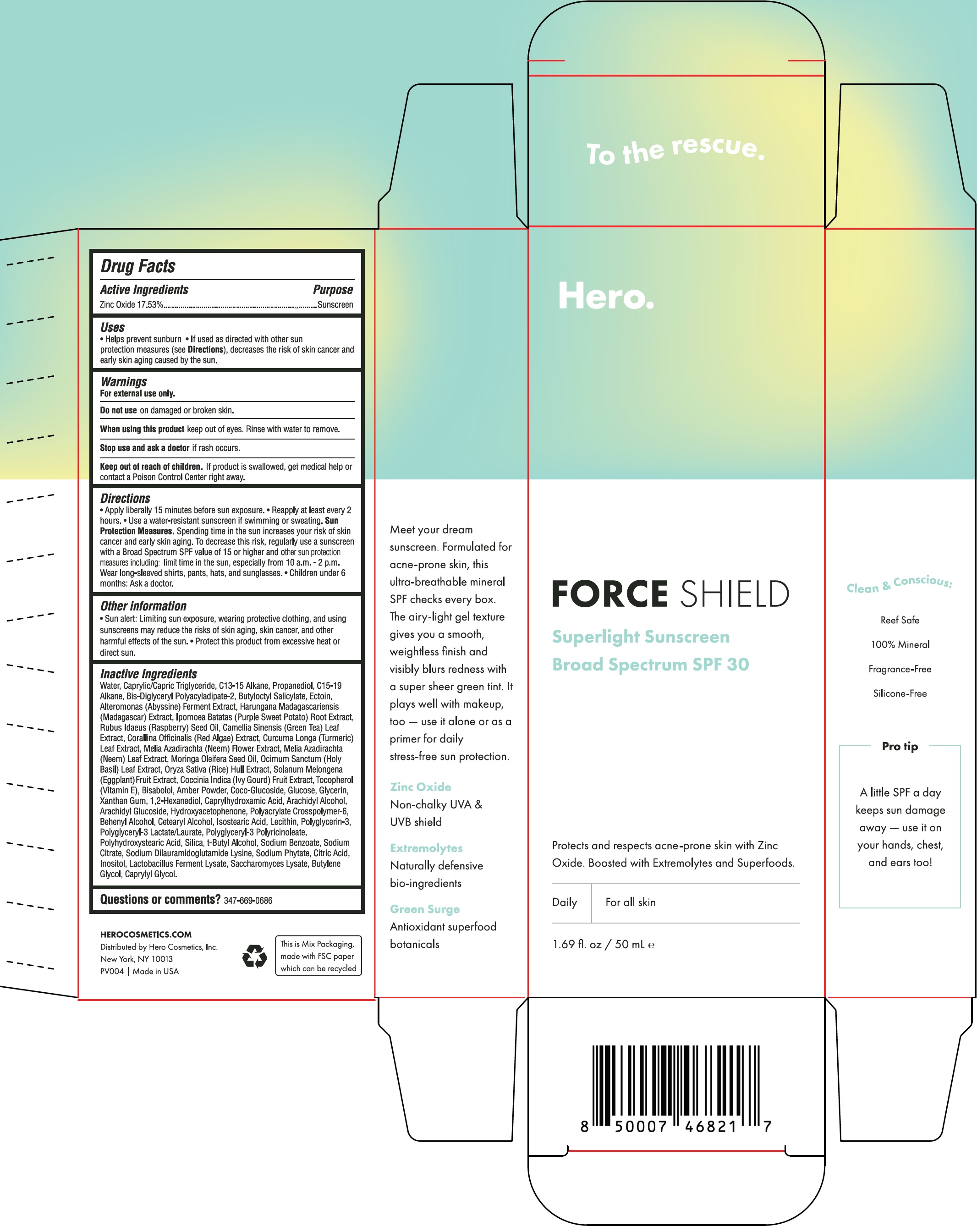 Pill image for hero force shield spf 30