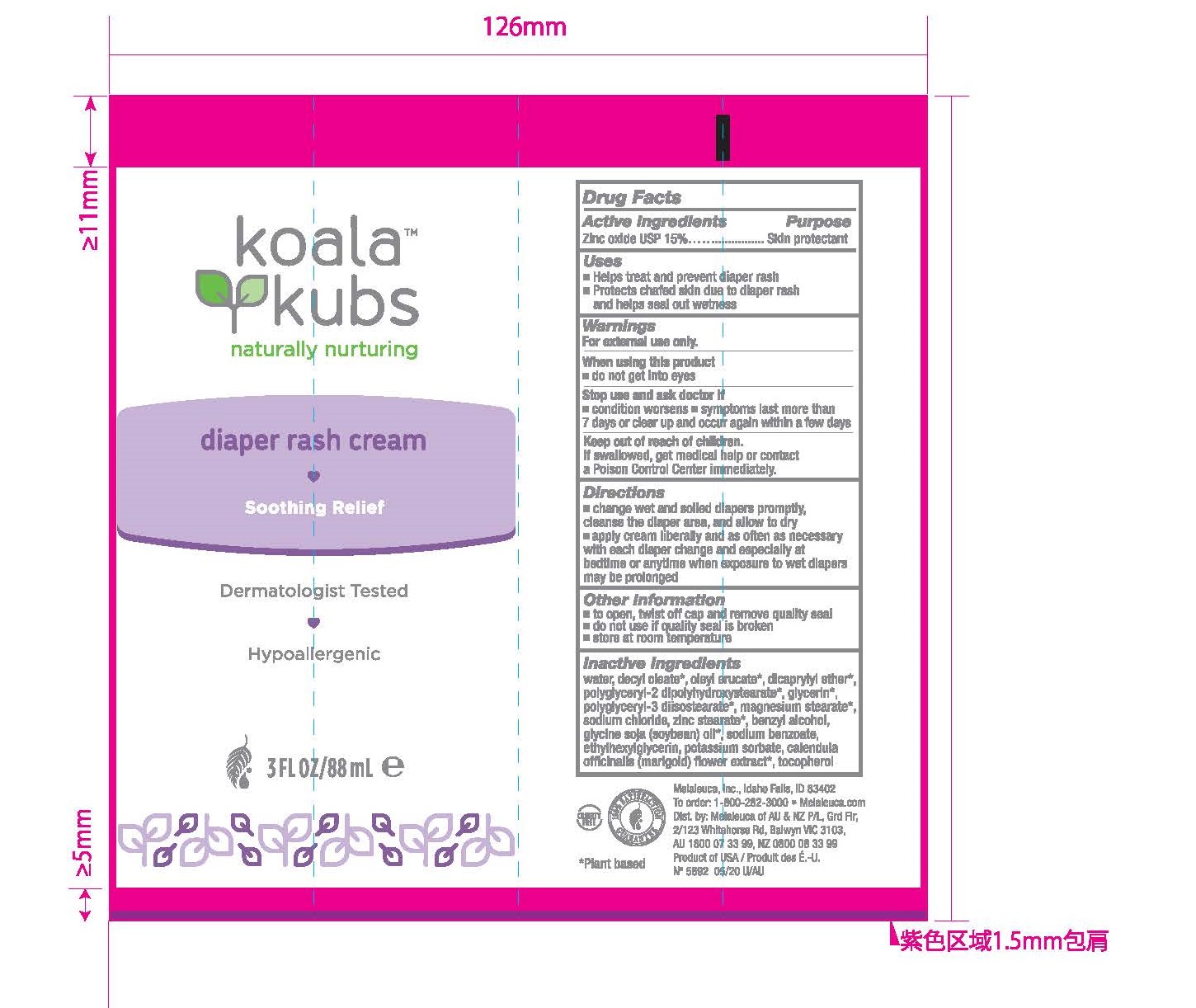 Pill image for Koala Kubs Diaper Rash Cream