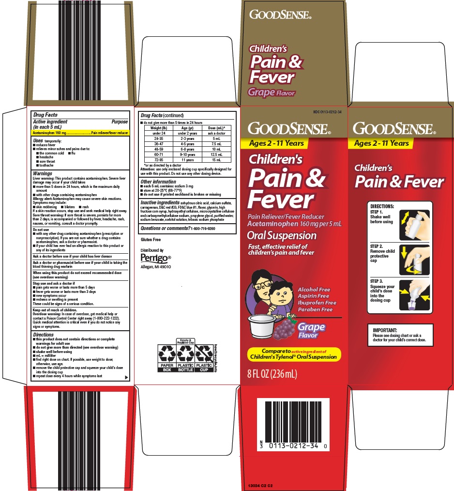 Pill image for Perrigo Children’s Pain & Fever Drug Facts