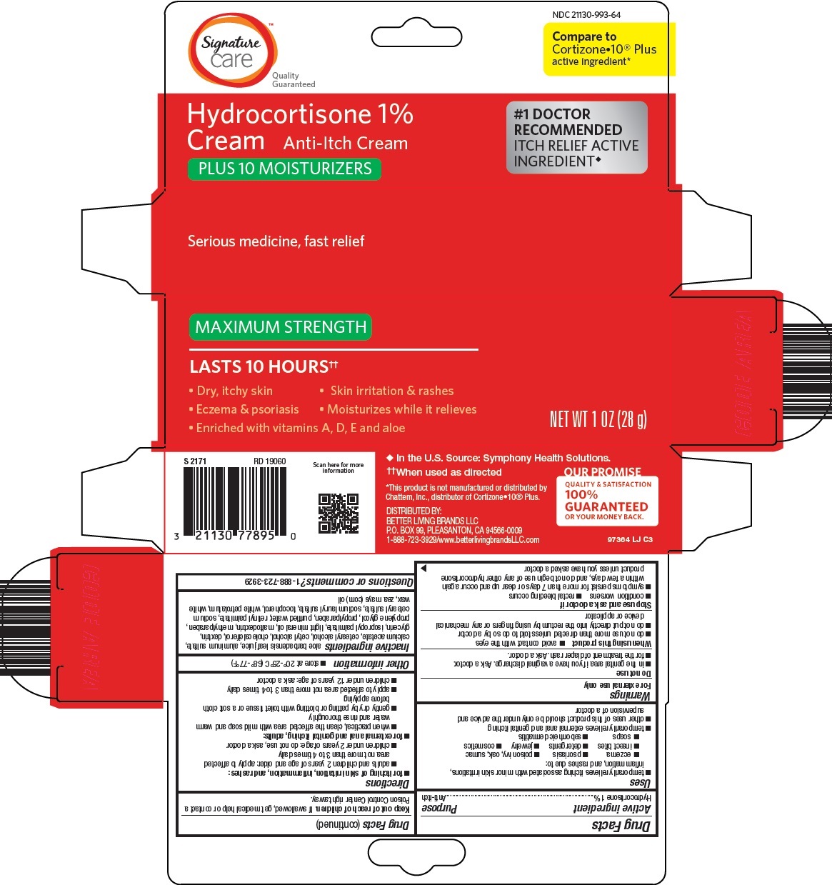 Pill image for Better Living Brands Llc Hydrocortisone 1% Cream Drug Facts