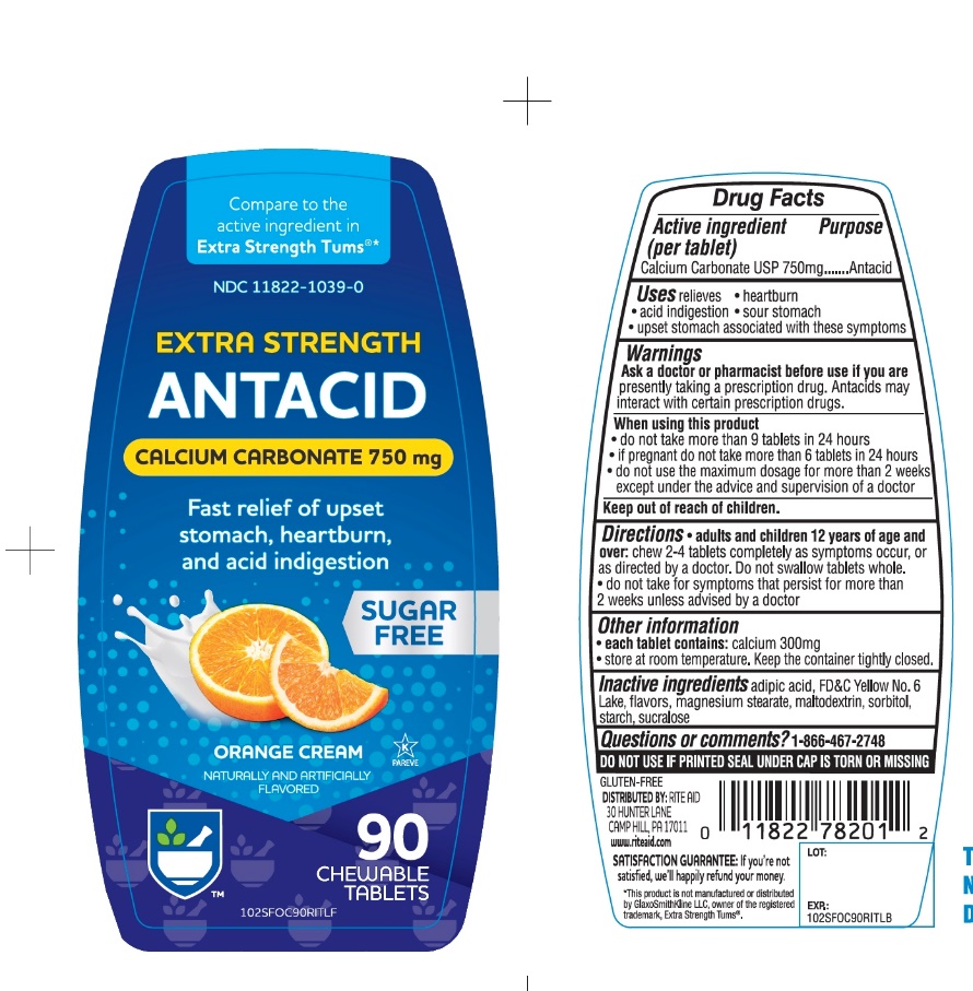 Pill image for Extra Strength Sugar Free Antacid Tablets Calcium Carbonate 750 Mg