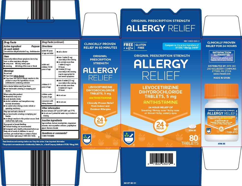 Pill image for Rite Aid Corporation Allergy Relief Drug Facts