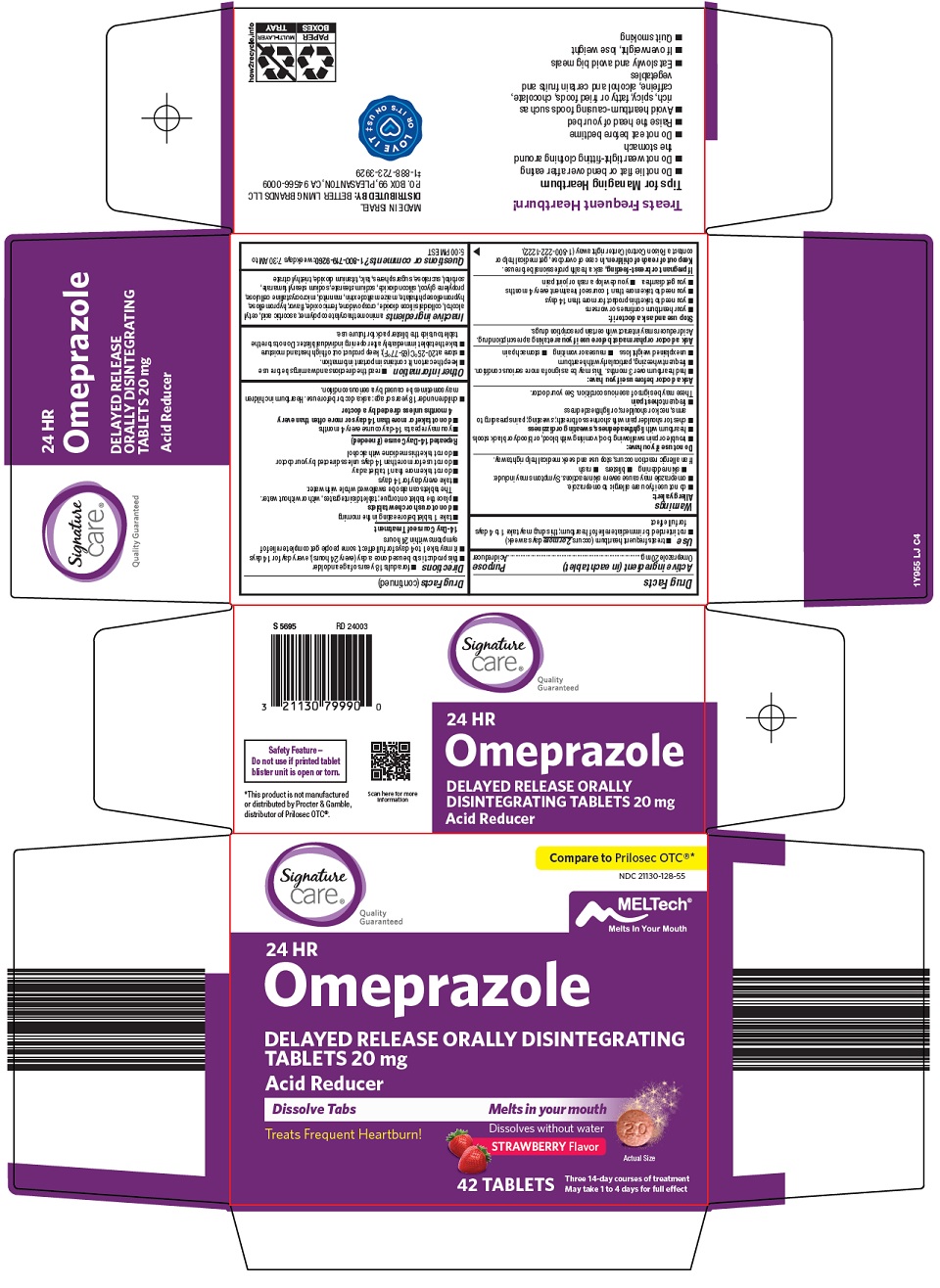 Pill image for Better Living Brands Llc Omeprazole Drug Facts