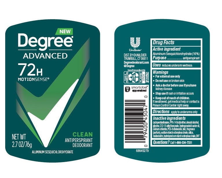 Pill image for Degree Advanced Clean 72h Antiperspirant Deodorant