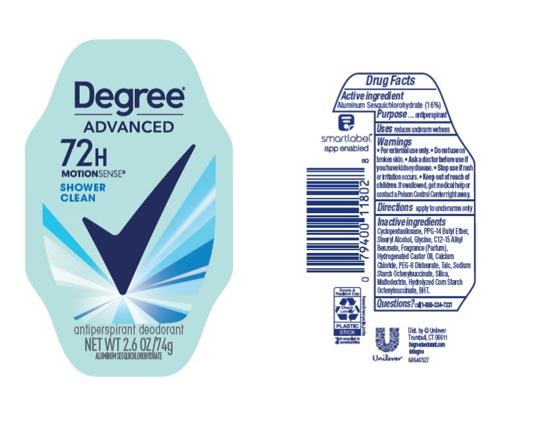 Pill image for Degree Advanced Shower Clean 72h Antiperspirant Deodorant