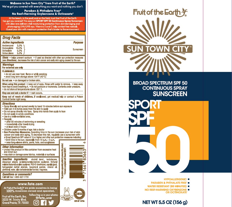 Pill image for Fruit Of The Earth Sun Town City Kids Spf 50 Continuous Spray Sunscreen