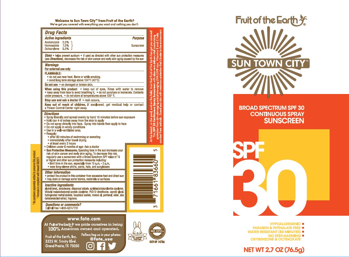 Pill image for Fruit Of The Earth Sun Town City Spf 30 Continuous Spray Sunscreen
