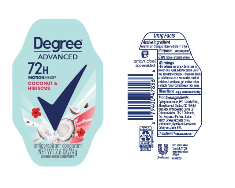 Pill image for degree advanced coconut & hibiscus 72h antiperspirant deodorant