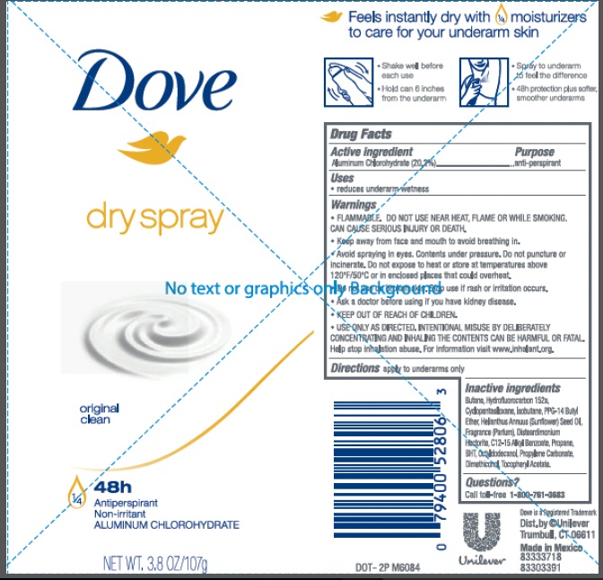 Pill image for Dove Original Clean Dry Spray Antiperspirant