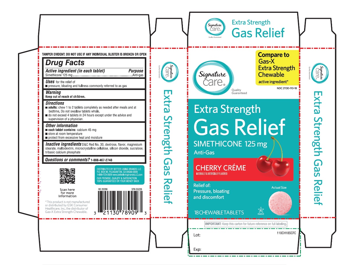 Pill image for Extra Strength Gas Relief Simethicone 125mg Cherry Crème Flavor 18 Chewable Tablets
