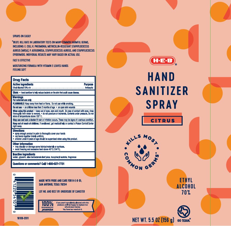 Pill image for Heb Citrus Scented Hand Sanitizer Spray