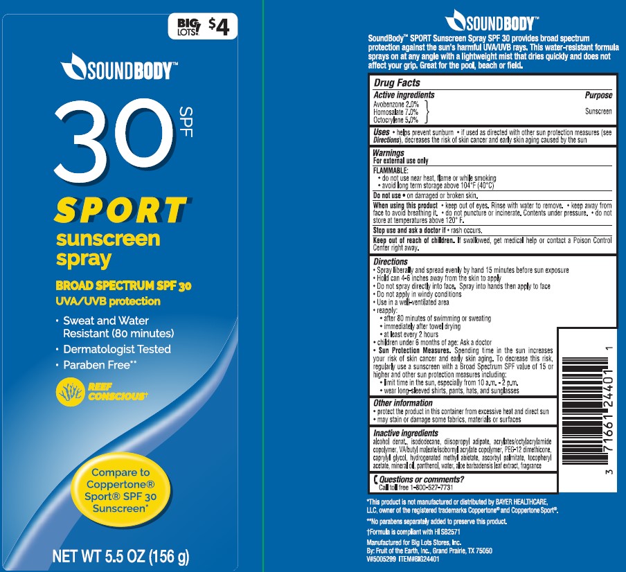Pill image for Big Lots Soundbody Spf 30 Sport Sunscreen Spray