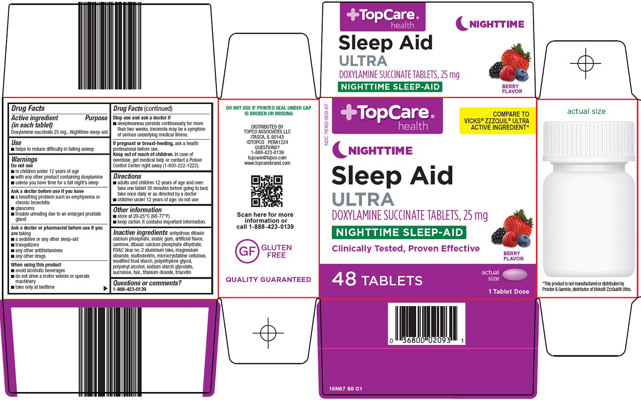 Pill image for Topco Associates Llc. Sleep Aid Drug Facts