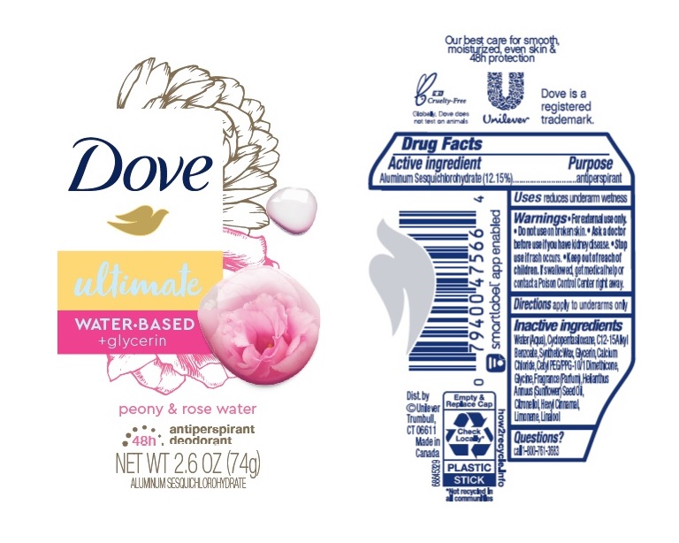 Pill image for Dove Ultimate Peony & Rose Water 48h Antiperspirant Deodorant