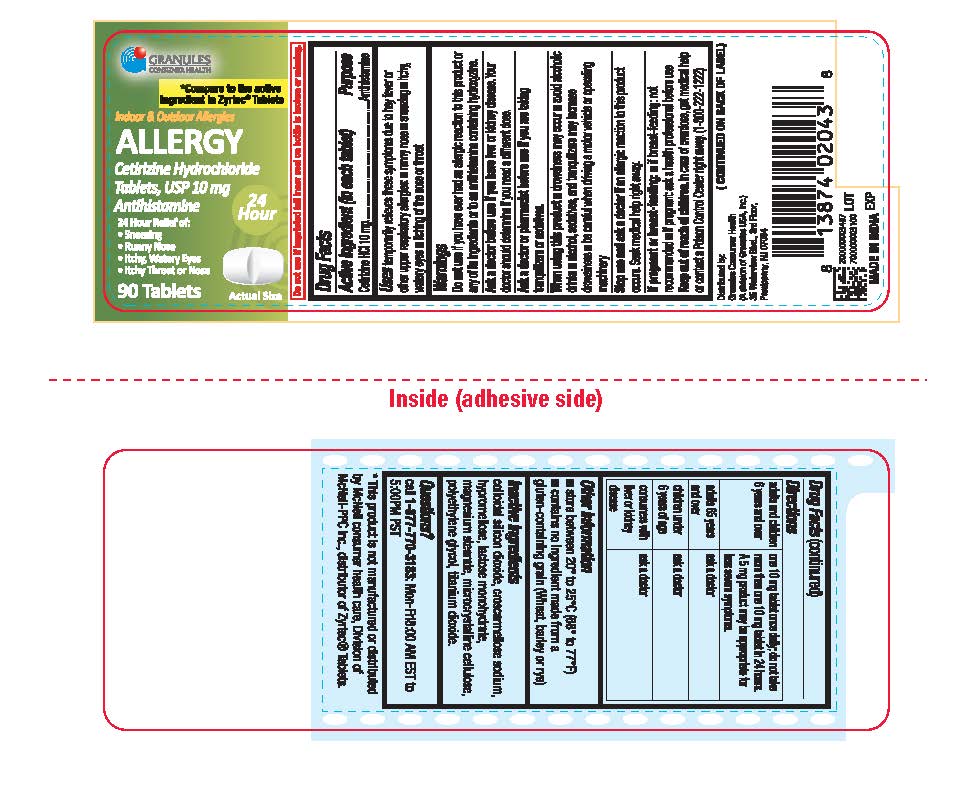 Pill image for Cetirizine Hydrochloride Tablets, Usp 10 Mg