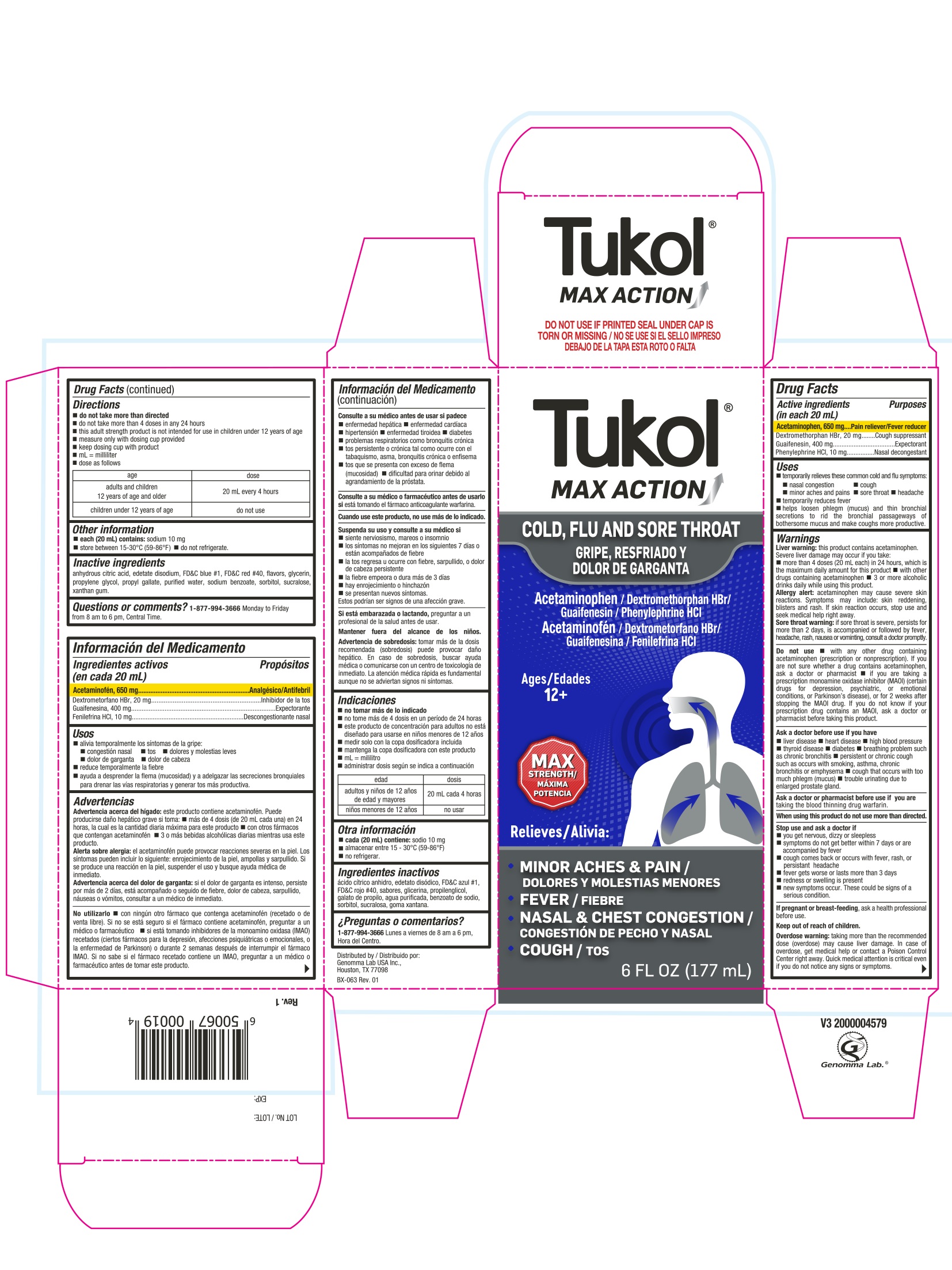 Pill image for Tukol Max Action Cold, Sore Throat & Cough - 516