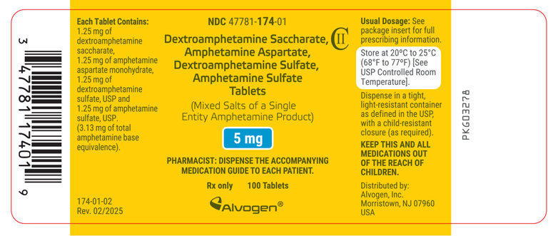 Pill image for Dextroamphetamine Saccharate, Amphetamine Aspartate, Dextroamphetamine Sulfate And Amphetamine Sulfate Tablets Cll