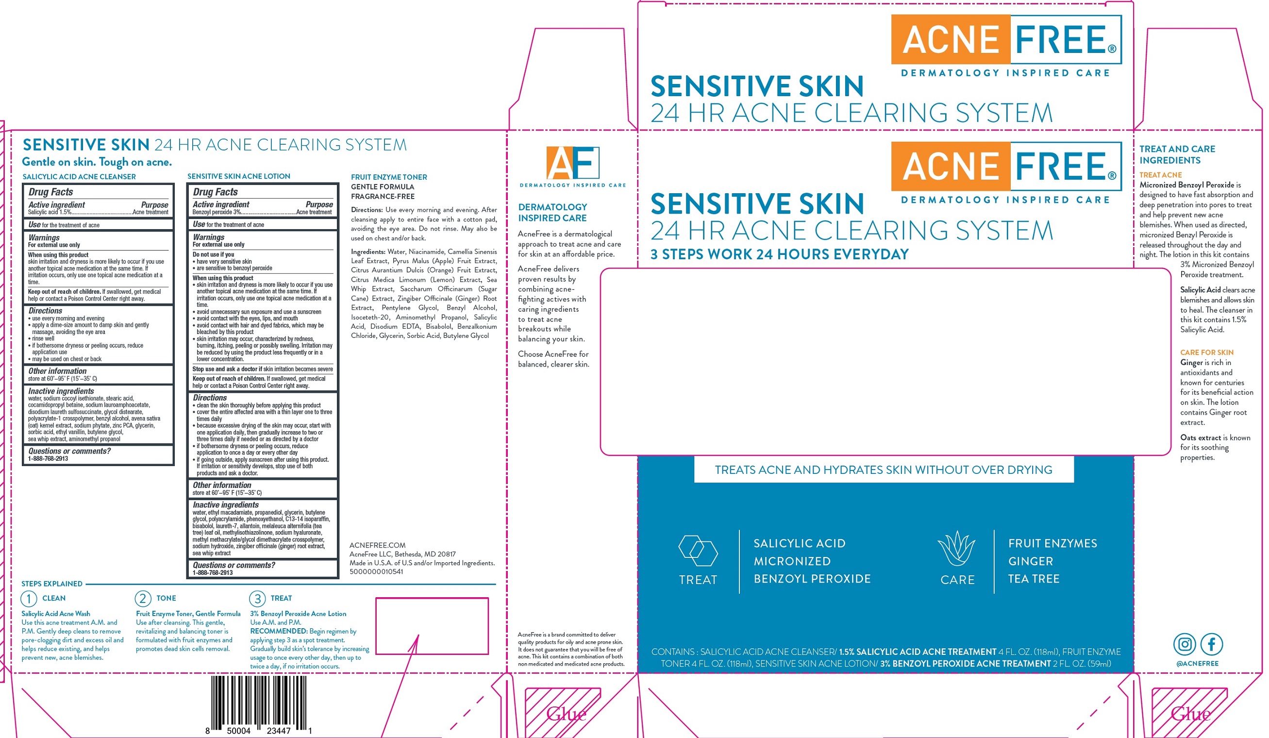 Pill image for Acne Free Sensitive Skin 24 Hr Acne Clearing System Kit