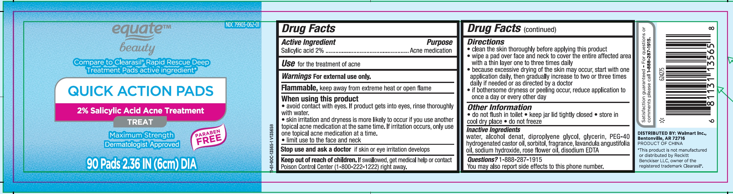 Pill image for Equate Beauty Quick Action Pads 2% Salicylic Acid Acne Treatment