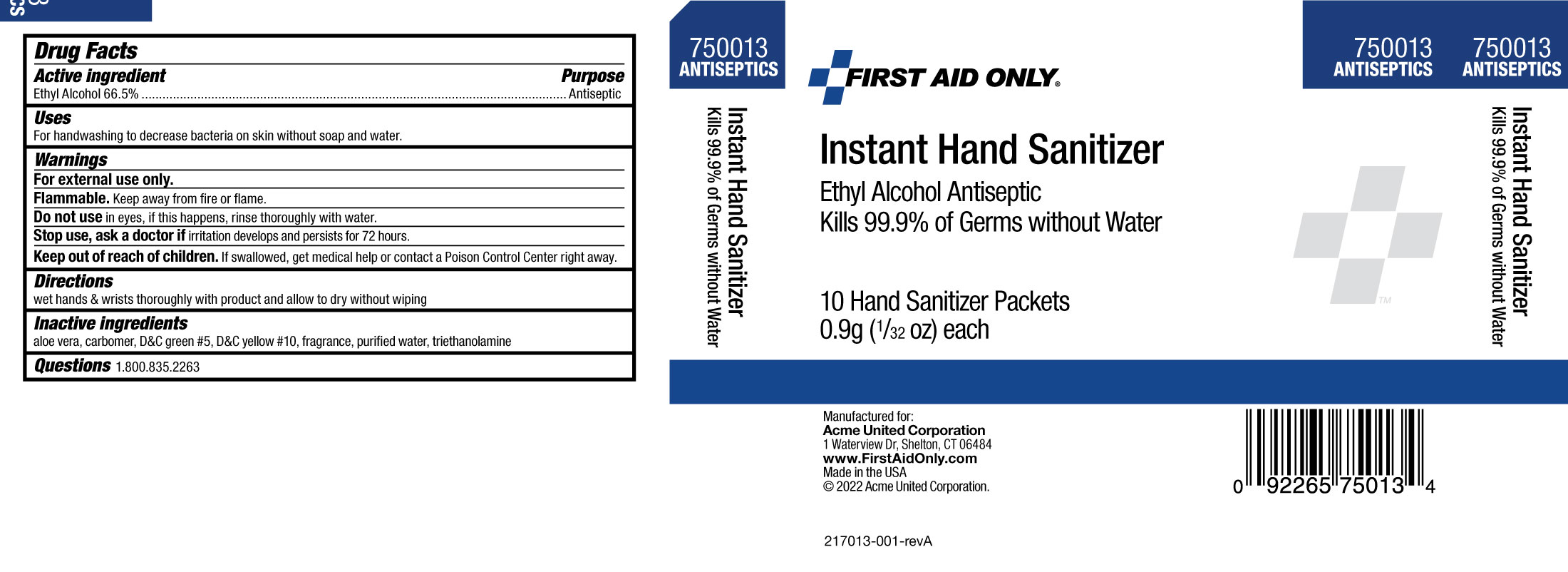 Pill image for first aid only instant hand sanitizer