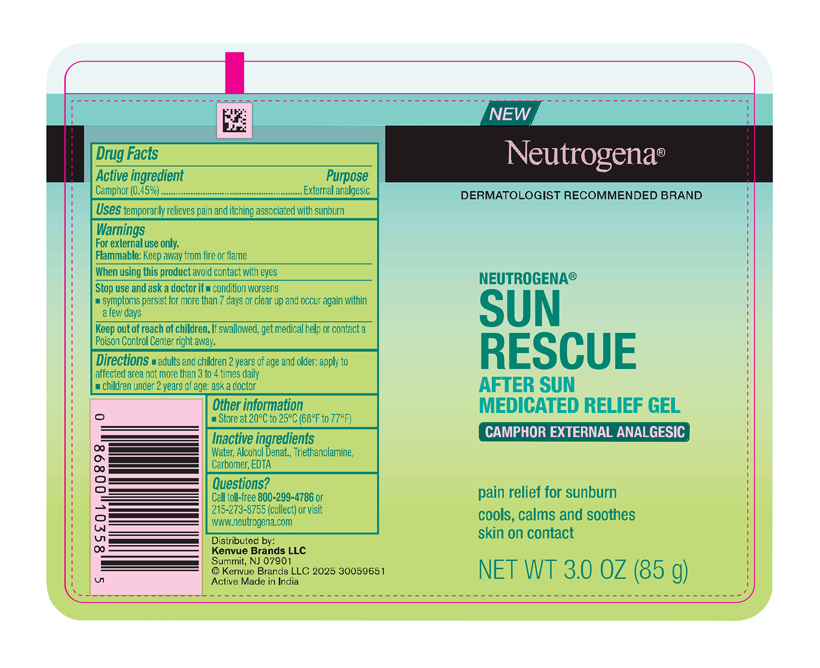 Pill image for Neutrogena Sun Rescue After Sun Medicated Relief Gel