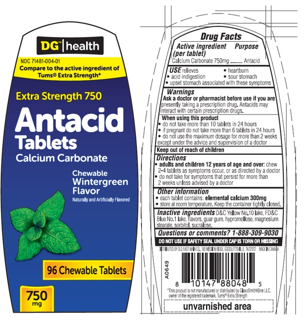 Pill image for Dgh Antacid Extra Strength 750 Wintergreen