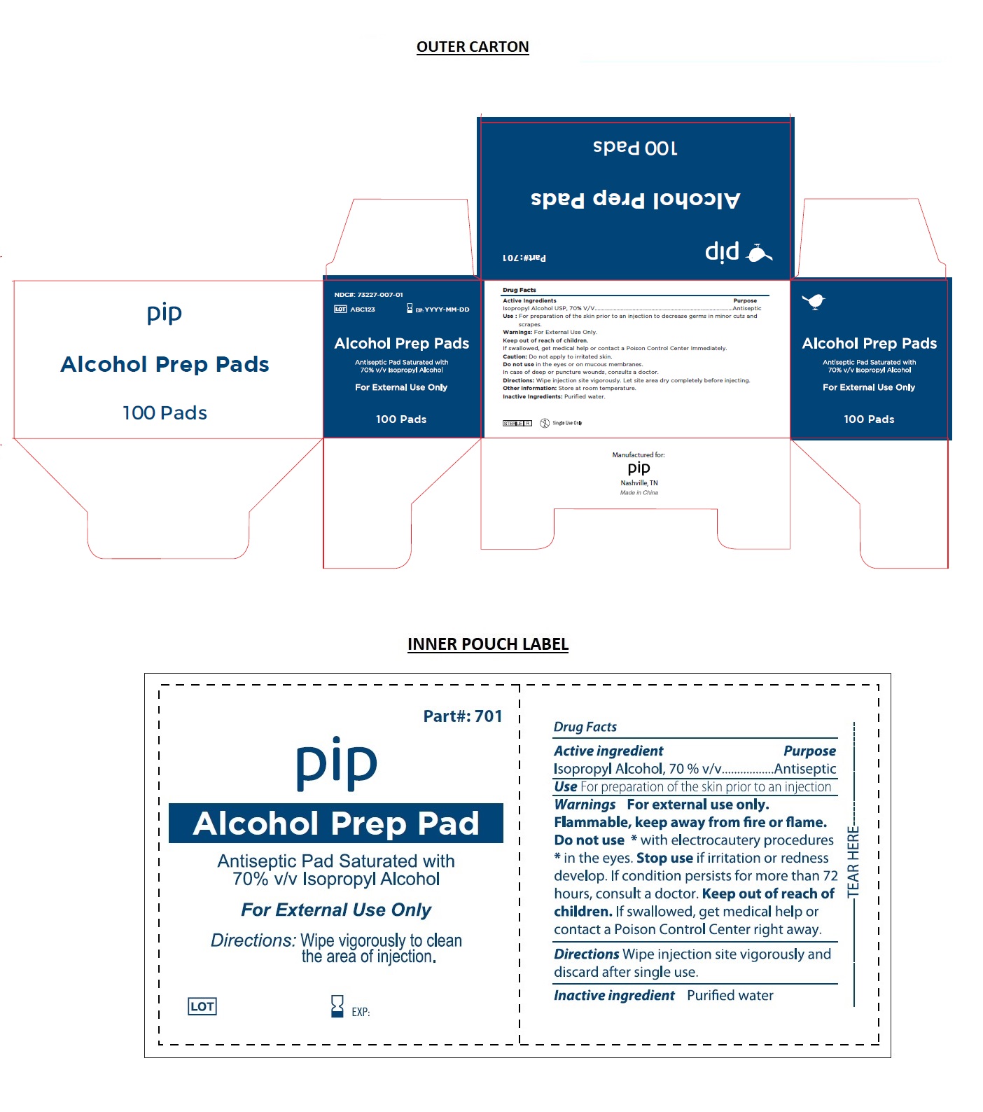Pill image for Pip- Alcohol Prep Pads