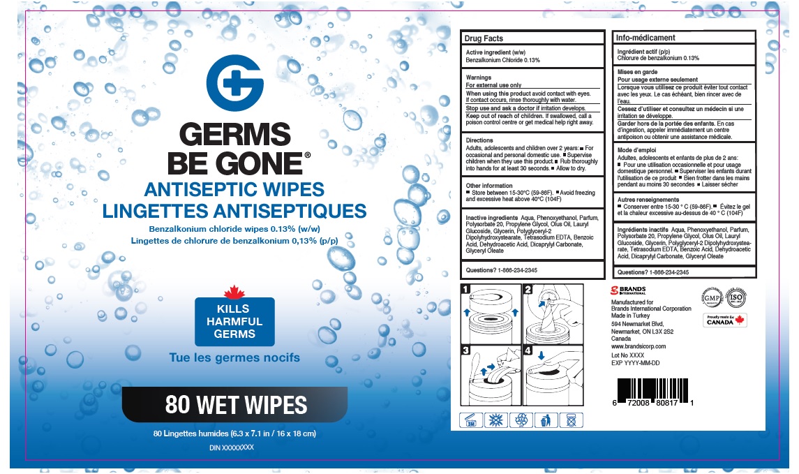 Pill image for Germs Be Gone Antiseptic Wipes. Scented