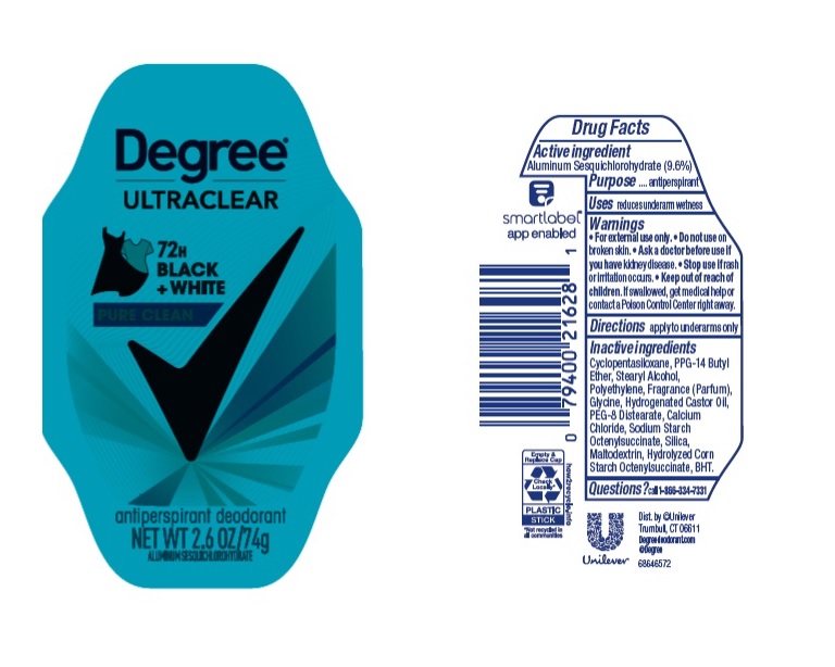 Pill image for Degree Ultraclear Black + White Pure Clean Antiperspirant Deodorant
