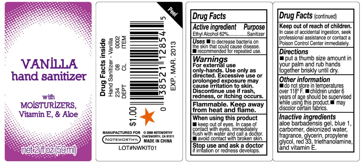 Pill image for Vanilla Hand Sanitizer With Vitamin E And Aloe