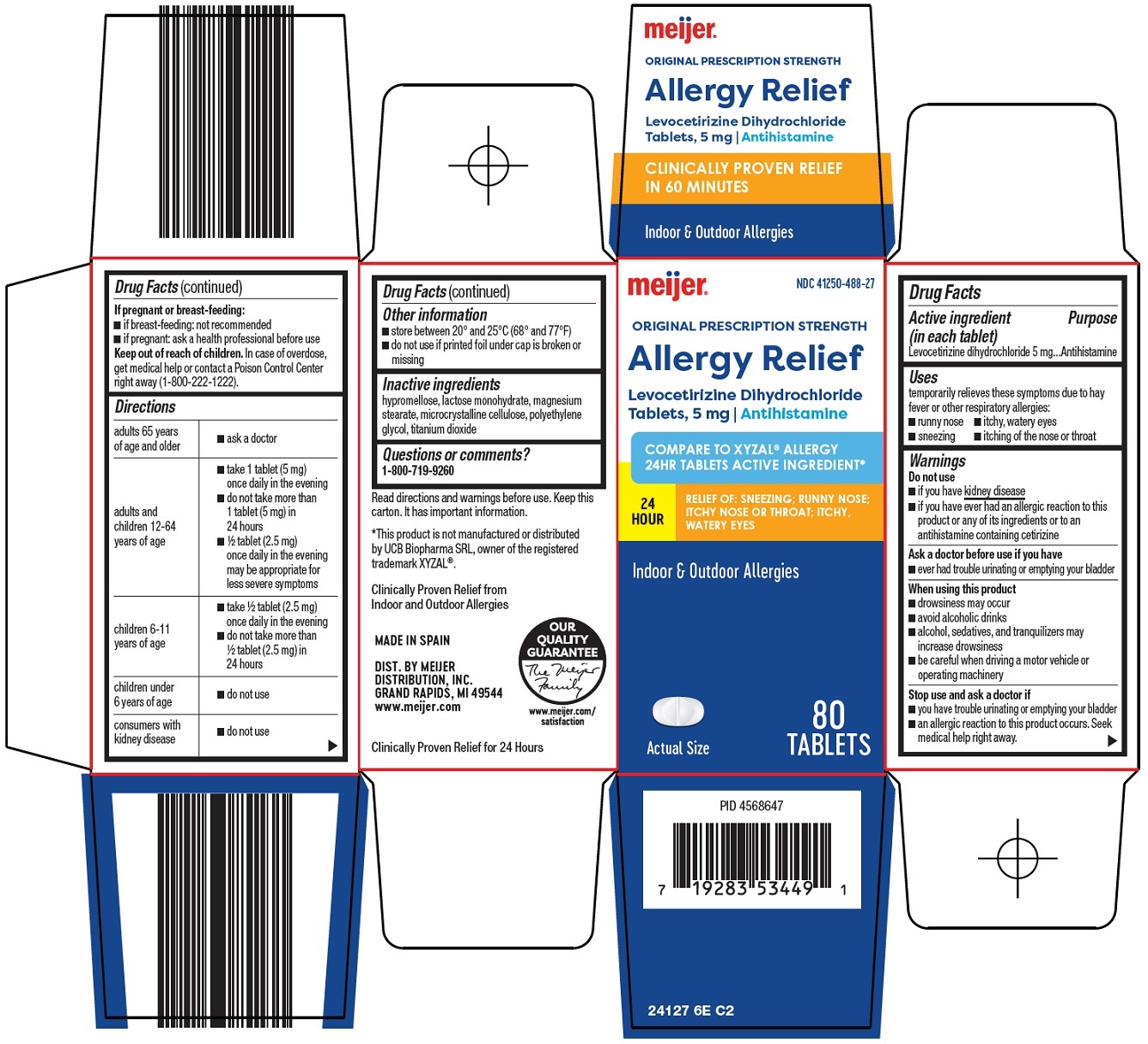 Pill image for Meijer Distribution, Inc. Allergy Relief Drug Facts